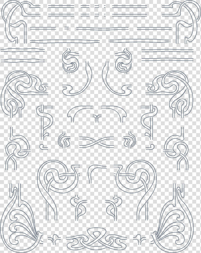 Download Vintage Art Nouveau Art Nouveau 285 Vector   Border Art Nouveau Patterns  HD Png DownloadTransparent PNG