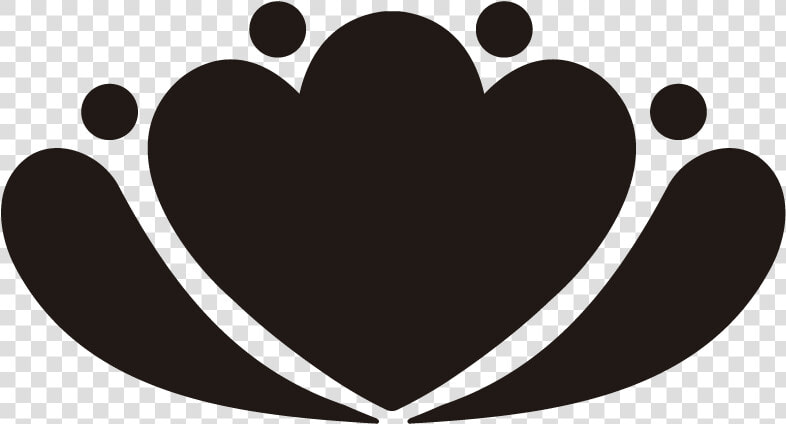 Viñetas De Flores Negras   Heart  HD Png DownloadTransparent PNG
