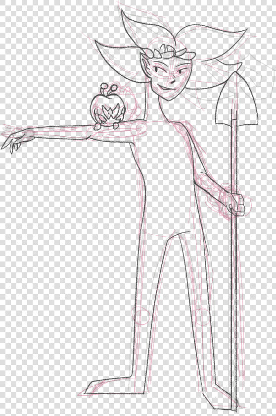 Elf Druid In Progress   Line Art  HD Png DownloadTransparent PNG
