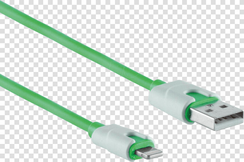 Usb A Connector To Lightning Connector  Green  2 M   Usb Cable  HD Png DownloadTransparent PNG