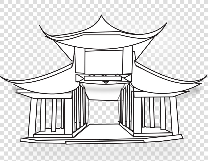 Download Collection Of Chinese   Chinese Temple Drawing Easy  HD Png DownloadTransparent PNG