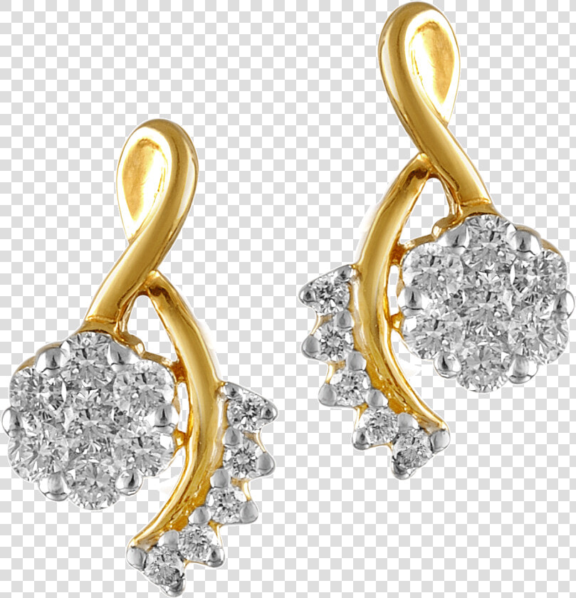 Transparent Diamond Earring Png   Gold And Diamond Earring Png  Png DownloadTransparent PNG