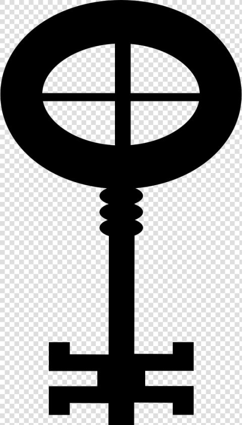 Key Design With Gross Oval And A Thin Cross Inside   Cross  HD Png DownloadTransparent PNG