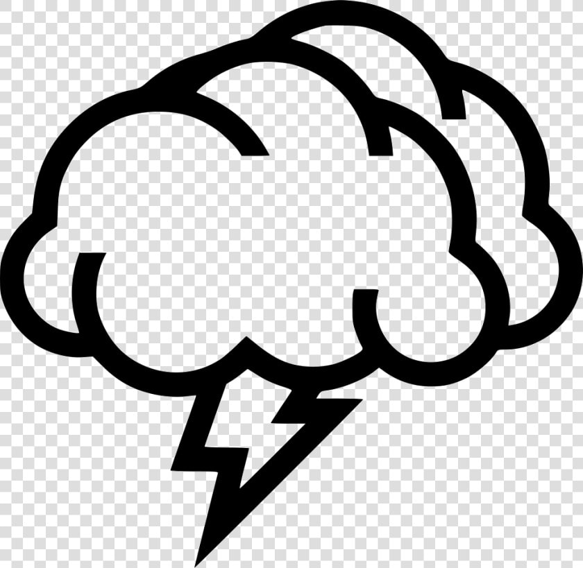 Storm Cloud Icon Png   Thunderstorm Clipart Black And White  Transparent PngTransparent PNG
