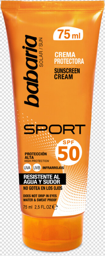 Crema Facial Solar Sport Spf 50 De Babaria   Sunscreen  HD Png DownloadTransparent PNG