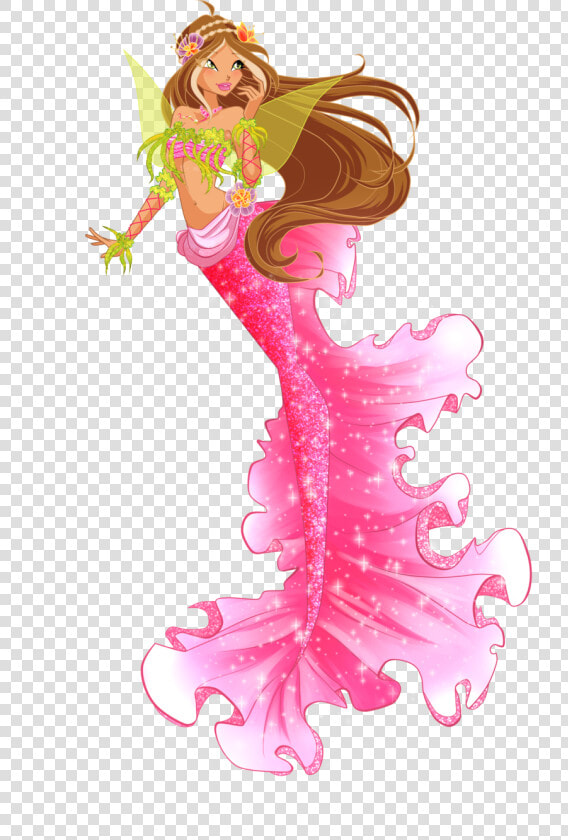Winx Club Flora Sirena   Png Download   Winx Club Flora Mermaidix  Transparent PngTransparent PNG