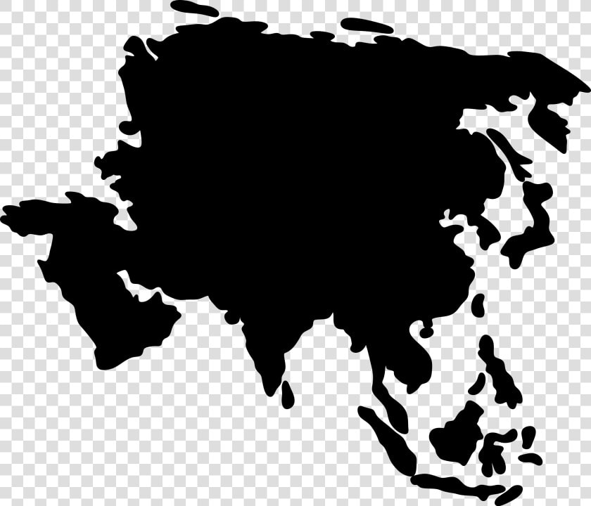 Simple Asia Map Hd   Asia Map Black Png  Transparent PngTransparent PNG
