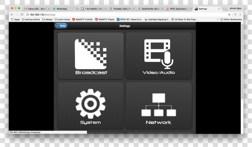 Configure Broadcast Settings Of Teradek Vidiu   Teradek Vidiu Menu  HD Png DownloadTransparent PNG
