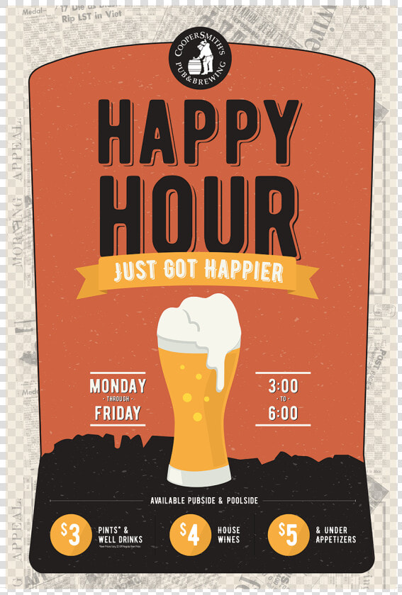 Coopersmith S Happy Hour Daily   Poster  HD Png DownloadTransparent PNG
