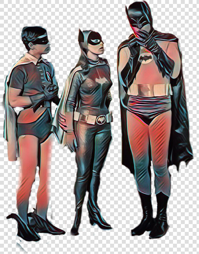  vintage  superhero  batman  robin  batgirl   Batman Robin Vintage  HD Png DownloadTransparent PNG