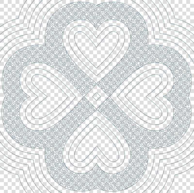 Artistic Quilt With Stippling Stitches   Heart  HD Png DownloadTransparent PNG