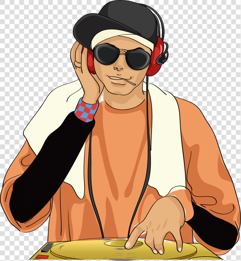 Dj Kool Herc Disc Jockey Hip Hop   Hip Hop Music Cartoon  HD Png DownloadTransparent PNG