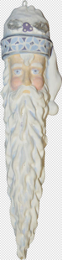 Vintage Large Blue White Icicle Style Santa Head bust  HD Png DownloadTransparent PNG