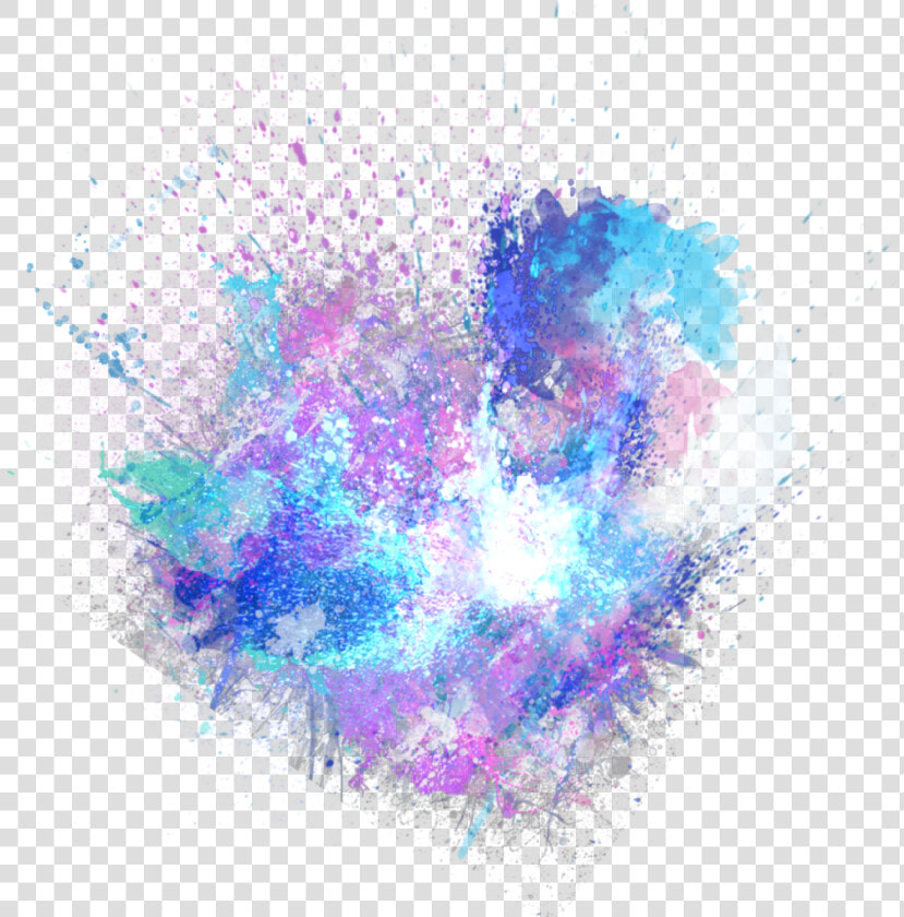 Ftestickers Watercolor Brushstrokes Blue White Colorful   Visual Arts  HD Png DownloadTransparent PNG
