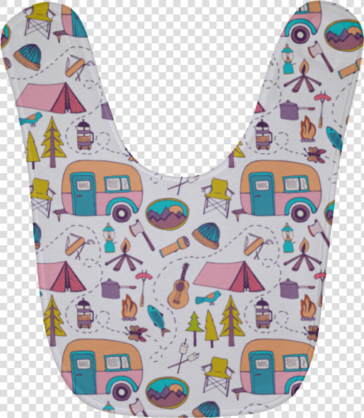 Camping Icon Pattern Baby Bibs   Pattern  HD Png DownloadTransparent PNG