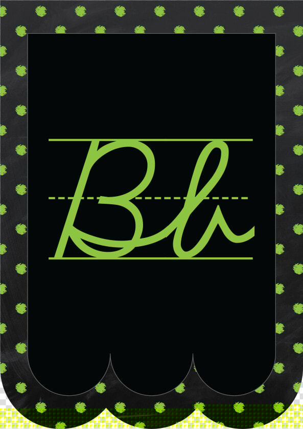 Chalkboard Bunting Banner Alphabet Polka Dot In Cursive  HD Png DownloadTransparent PNG