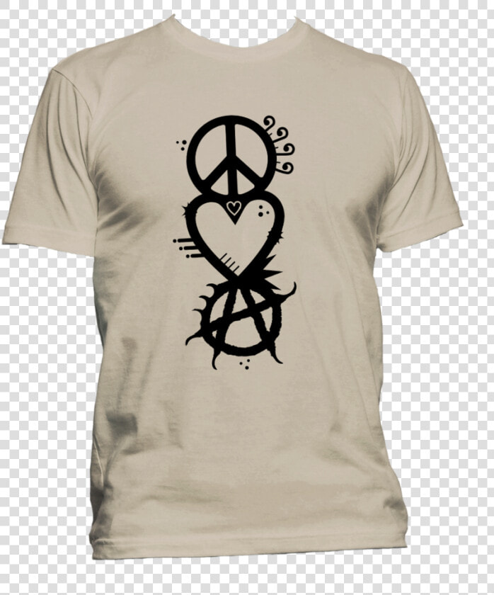 Peace Love Anarchy 2 Mockup Mens Sand   Pink Floyd T Shirt Albums  HD Png DownloadTransparent PNG