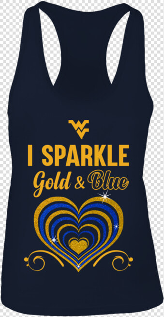 I Sparkle Gold  amp  Blue Heart West Virginia Mountaineers   West Virginia Mountaineers  HD Png DownloadTransparent PNG