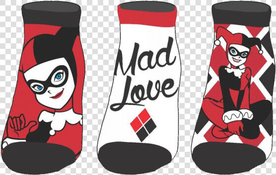 Harley Quinn Ankle Socks 3 Pack   Cartoon  HD Png DownloadTransparent PNG