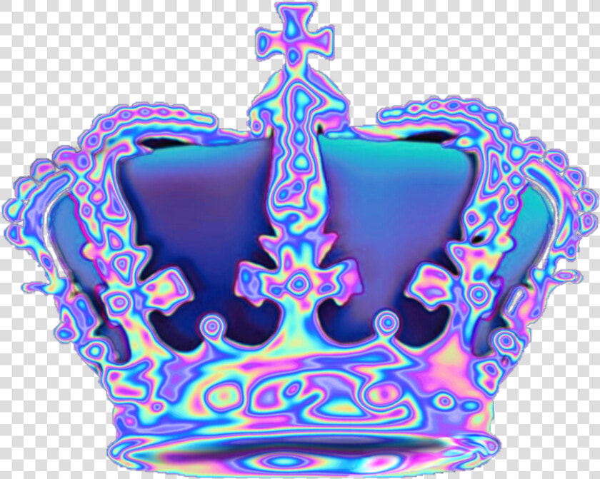 Holo Holographic Tumblr Vaporwave Aesthetic Crown Freet   Vaporwave Aesthetic Png  Transparent PngTransparent PNG