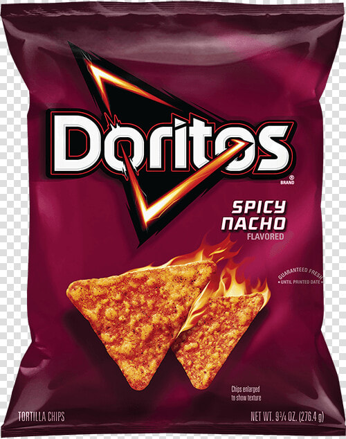 Doritos® Spicy Nacho Flavored Tortilla Chips   Spicy Doritos  HD Png DownloadTransparent PNG