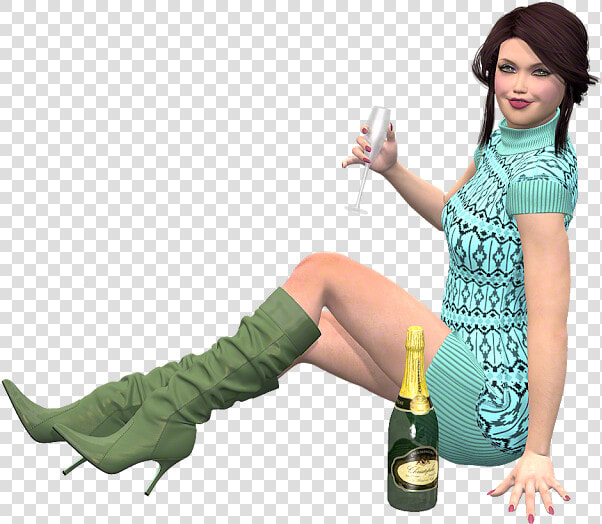 0¸0 Femme Qui Bois Champagne   Photo Shoot  HD Png DownloadTransparent PNG