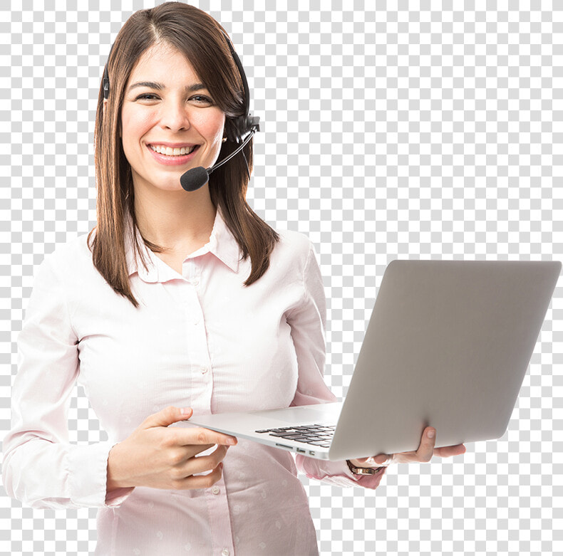 Technical Support Lady With Laptop   Girl  HD Png DownloadTransparent PNG