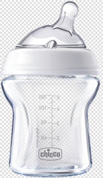 Chicco Natural Feeding Glass Bottle   Milk Baby Chicco  HD Png DownloadTransparent PNG