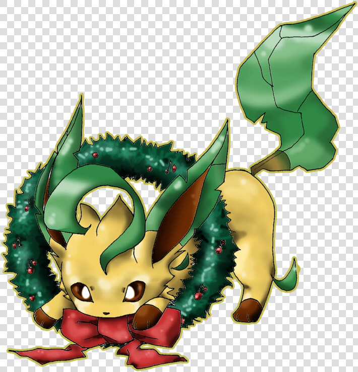 Christmas Leafeon By Hajimikimo d4igze3   Christmas Leafeon  HD Png DownloadTransparent PNG