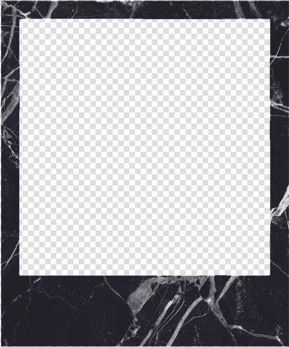  aesthetic  marble  frame  polaroid  pictureframe  freetoedit   Black Polaroid Frame  HD Png DownloadTransparent PNG