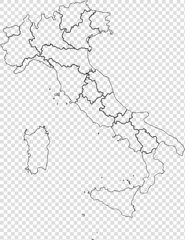Italy Map Outline Regions  HD Png DownloadTransparent PNG