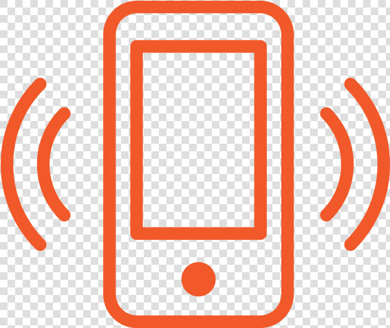Mobile Phone Icon   Orange Cell Phone Icon  HD Png DownloadTransparent PNG