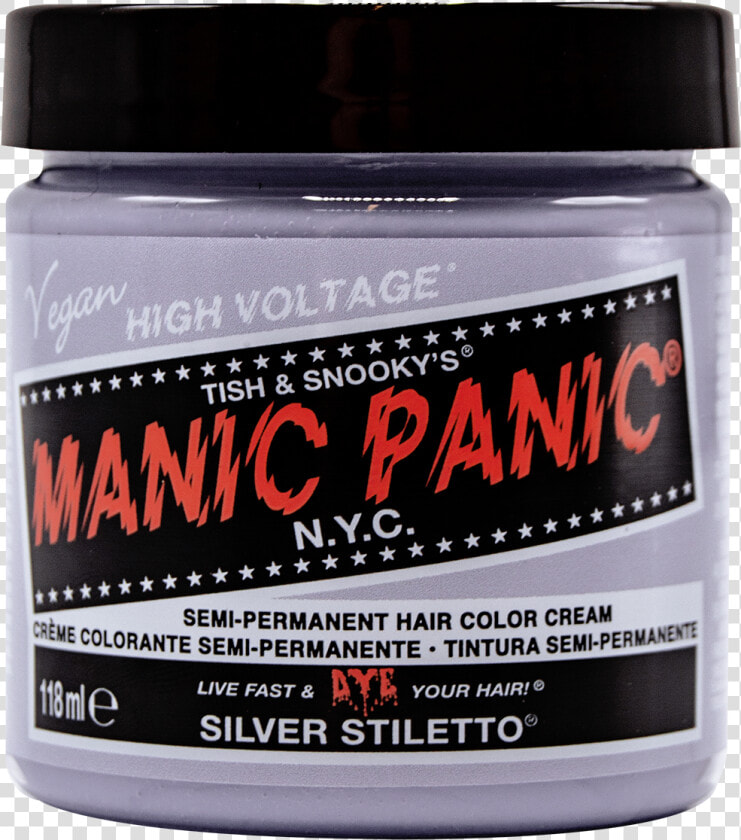 Manic Panic Silver Stiletto On Brown Hair  HD Png DownloadTransparent PNG