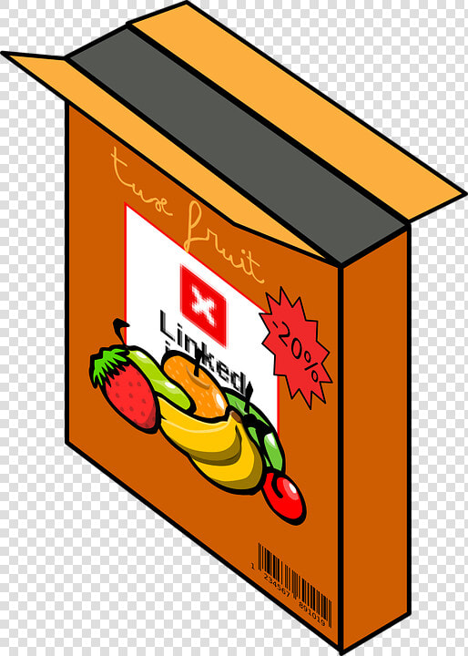 Cereal  Box  Bananas  Strawberries  Grocery  Groceries   Cereal Box Clip Art  HD Png DownloadTransparent PNG