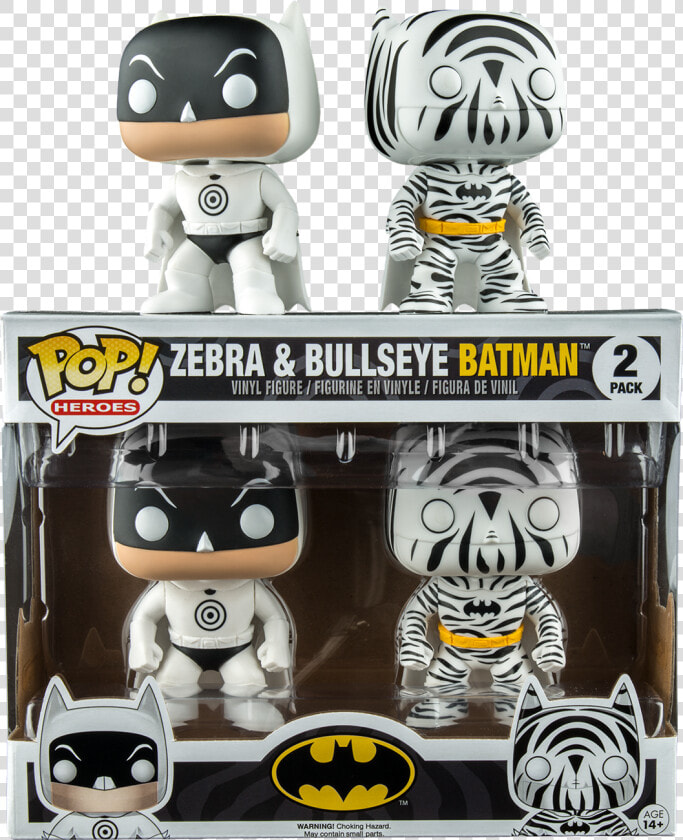 Bullseye  amp  Zebra Pop Vinyl Figure 2 pack Main Images   12 Batman Funko Pop  HD Png DownloadTransparent PNG