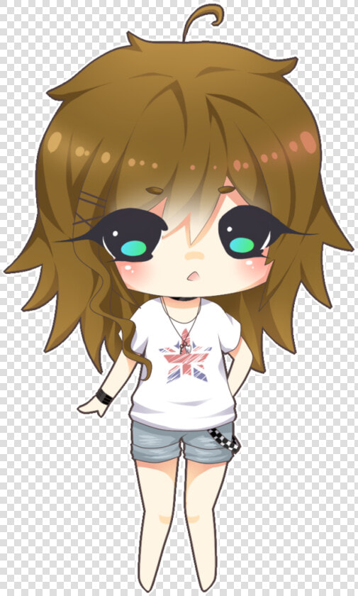 Cute Chibi Girl Brown   Cute Chibi Girl Hair  HD Png DownloadTransparent PNG