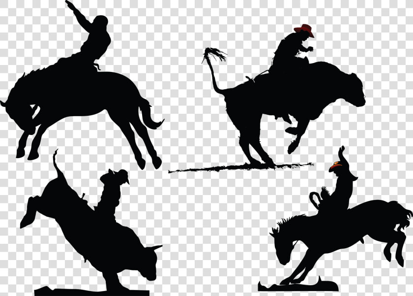 Horse Rodeo Silhouette Bull Riding   Rodeo Silhouette Png  Transparent PngTransparent PNG