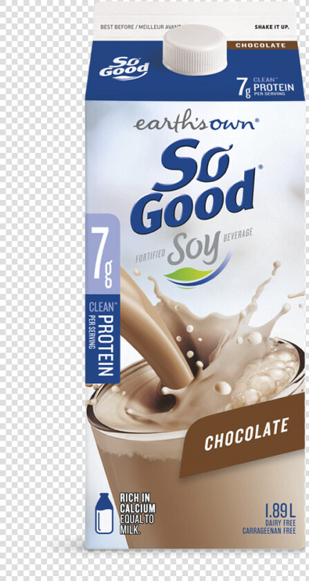 Earths Own Chocolate Soy Milk Plant Based Milk So Good   So Good Vanilla Soy Milk  HD Png DownloadTransparent PNG