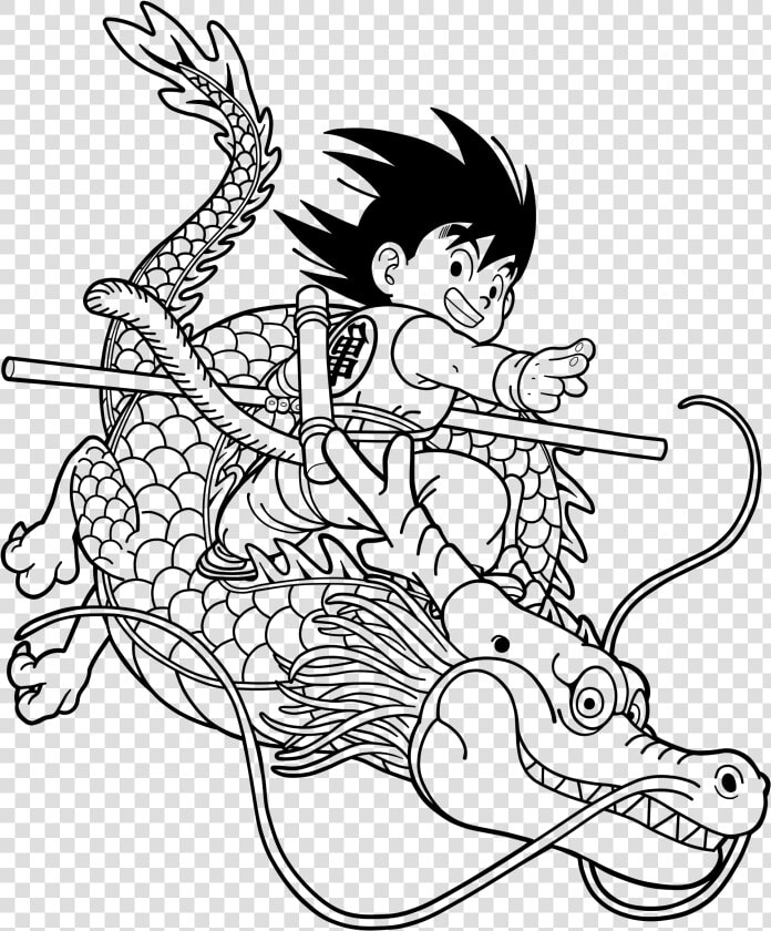 Coloriage Dragon Ball Inspirational Songoku Kid Dragon   Dragon Ball Z Shenron Coloring Pages  HD Png DownloadTransparent PNG