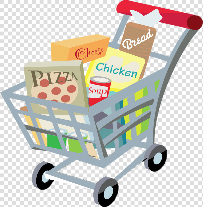 Shopping Cart Clipart   Grocery Shopping Clipart  HD Png DownloadTransparent PNG