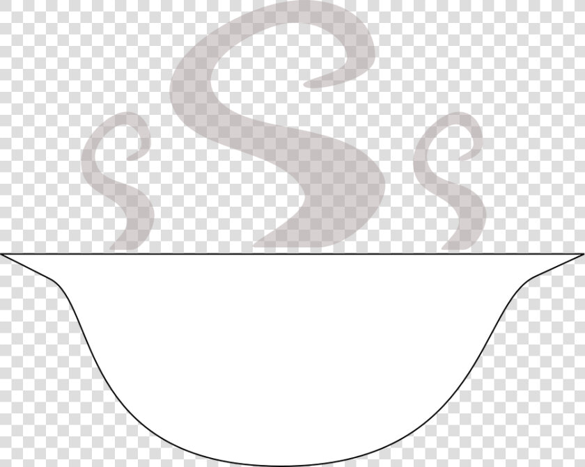 Bowl  Soup  Plain  Hot  Steam  Food   Cup Soup Clipart Black And White  HD Png DownloadTransparent PNG