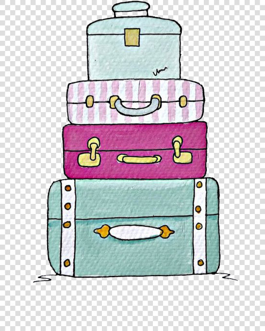 Picture Transparent Library Luggage Drawing   Suitcase Illustration  HD Png DownloadTransparent PNG