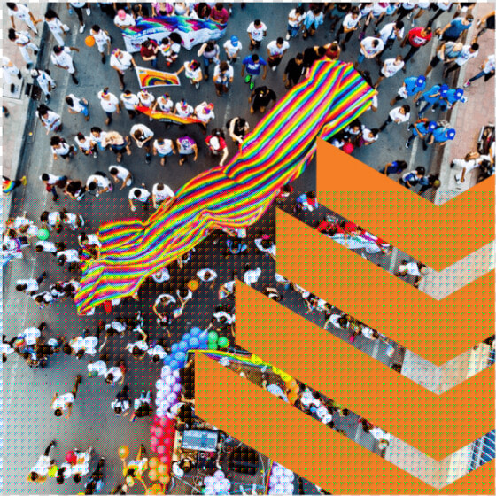 Image Of Crowd Of People With A Rainbow Flag   Toronto Pride Parade 2019 Road Closures  HD Png DownloadTransparent PNG