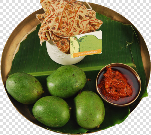 Mango Pickle  Guntur Food   Banana Leaf Rice  HD Png DownloadTransparent PNG