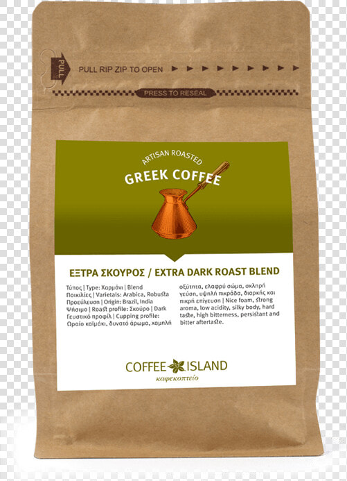 Greek Coffee Extra Dark Roast   Coffee Island Greek Price  HD Png DownloadTransparent PNG