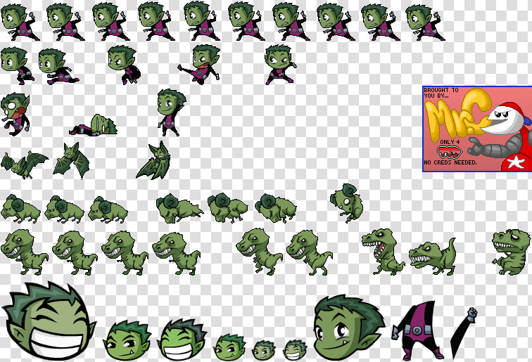 Teen Titans Beast Boy Sprite   Png Download   Teen Titans Beast Boy Sprite  Transparent PngTransparent PNG