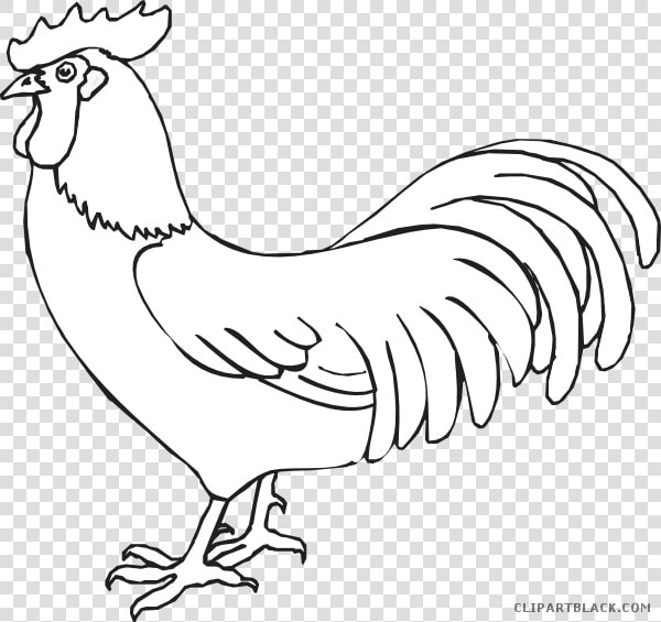 Rooster Black And White   Rooster Black And White Clip Art  HD Png DownloadTransparent PNG