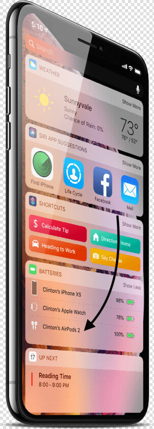 Battery Widget In Ios   Iphone  HD Png DownloadTransparent PNG