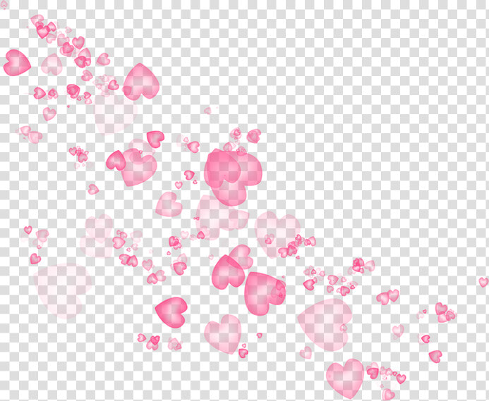 Pink Hearts Floating Png Download   Transparent Pink Hearts Png  Png DownloadTransparent PNG