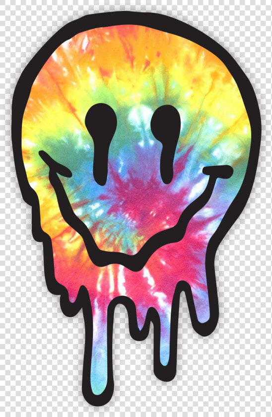 Drippy Face Tie Dye Sticker Clipart   Png Download   Tie Dye Stickers  Transparent PngTransparent PNG